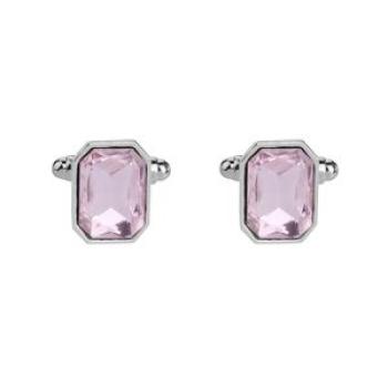 1 Pair Fashion Diamond Colorful Glass Cufflinks Cuff Links
