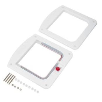 4 Way Locking Lock Pet Cat Kitty Small Dog Doggy Puppy Flap Safe Door Tunnel White