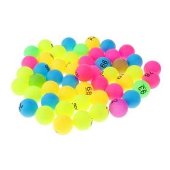 50Pcs 40mm  Ping-Pong Colorful Balls, PP Plastic Number 51 - 100