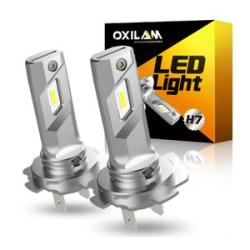 OXILAM 2Pcs H7 LED Car Headlight Bulbs for Hyundai Sonata I30 I40 Elantra Santa Fe 2013 Tucson H7 Mi