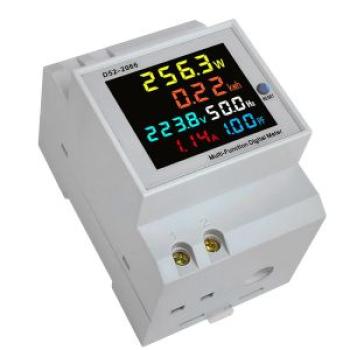 Din Rail AC Monitor 6IN1 250-450V 100A Voltage Current Power Factor Active KWH Electric Energy Frequ