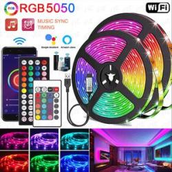 5M Led Strip Lights Music Sync Color Changing RGB with Remote App Control Led Lights