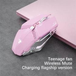 12pcs Wireless Silent Mute Gaming Mouse 1600 Dpi Optical Led Backlit Usb Rechargeable Mice 6 ons Des