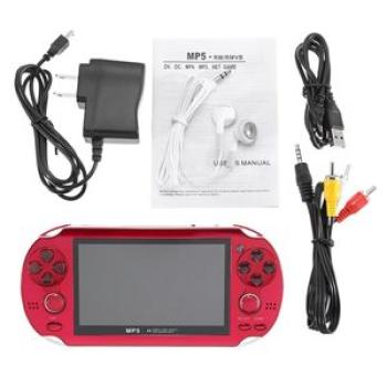 OR 4.3 Inch Handheld Game Console Player Built-in 300 Games For Kids Adults-red