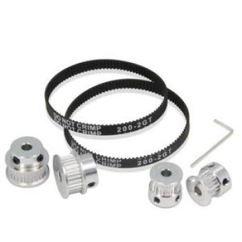 2PCS Set GT2 Synchronous Wheel 2030 Teeth 5Mm Bore Aluminum Timing Pulley with Length 200Mm Width Be