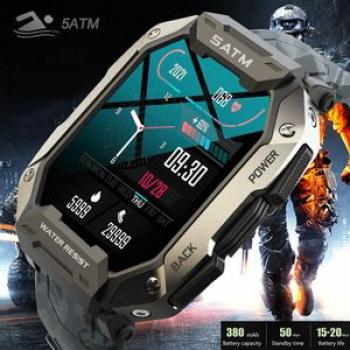 Waterproof Smart Watch Military Tactical Men Wristwatch Sports Fitness Tracker