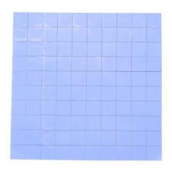 100x 10x10x1mm silicone thermal pad for conductive heat