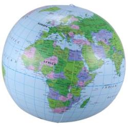 Inflatable Toy Globe Tellurion Training Geography Map Balloon Water Ball 40 cm