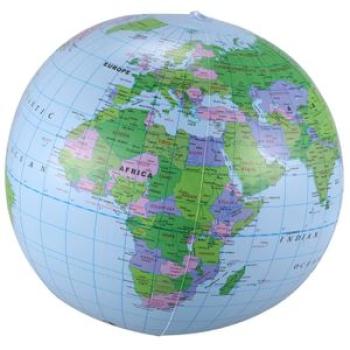 Inflatable Toy Globe Tellurion Training Geography Map Balloon Water Ball 40 cm