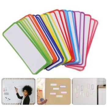 27Pcs Magnet Memo Tags Colored Display Label for Warehouse Classroom Tags Whiteboard Handwritten Fri