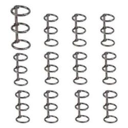 12 Pcs 3 Ring Book Rings Leaf Binders Office Book Rings Snap Split Hinged 20mm Inner Diameter Book R