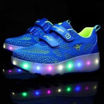 Children`s Sports Shoes [breathable *NMD Lamp *usb Charging]-158 Blue