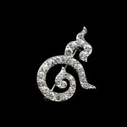 Fashion Full Of Rhinestones Alloy Brooch Pins For Women Gi S Accessories-Silver