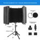 Foldable Microphone Isolation Shield with Absorbing Foam - Five-door metal desktop lifting bracket b