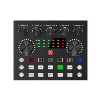 V8S Live Sound Sound Mixer Podcast Karaoke Home Studio Record Professional Soundcard Bluetooth Mic M
