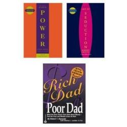 48 Laws of Power-Mini, The Art of Seduction-Mini, and Rich Dad Poor Dad