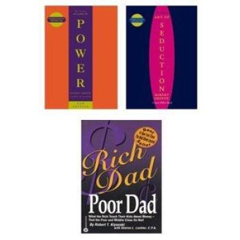 48 Laws of Power-Mini, The Art of Seduction-Mini, and Rich Dad Poor Dad