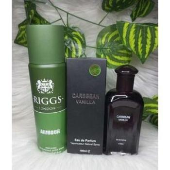 2IN1 RIGGS ARMOUR  CARBBEAN VANILLA PERFUME COMBO  MEN