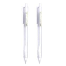 2 PCS Frosted Transparent Hexagonal Mechanical Pencil 0.5mm 2B