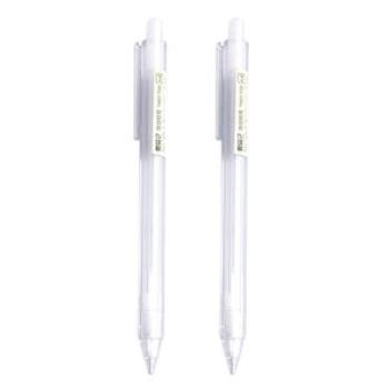 2 PCS Frosted Transparent Hexagonal Mechanical Pencil 0.5mm 2B