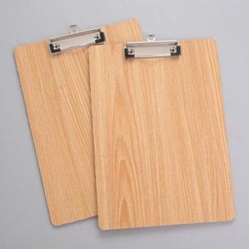 A4 Clipboard Wooden Clip Board School Stationery With Hanging Hole Durable Portable Useful Metal Cli