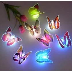8PCS 3D Colorful Butterfly Led Light Stickers
