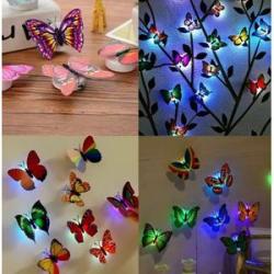10pcs Luminous Butterfly Led Light stickers