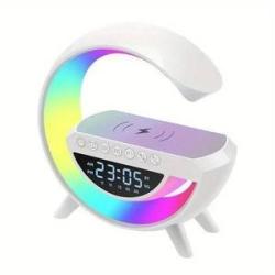 Wireless Phone Charging Bluetooth Speaker Effects, Alarm Clock All in One LED Table Lamp