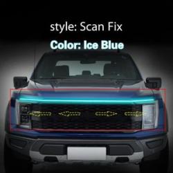 Led Car Hood Lights Strip For Ford F150 Raptor Ranger 2022 2023 Decorative Bar Scan Starting Car Day