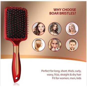 Hair Brush for Curls and Straighting - Wine