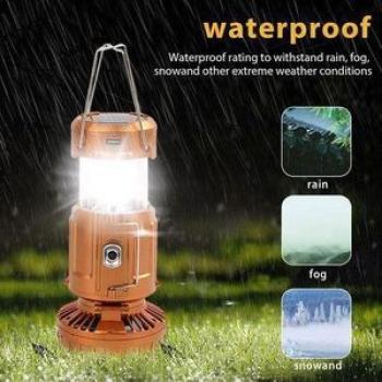 Solar Camping Light, Waterproof Portable LED