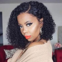 Women`s Fashion Wig, Short Wavy Curly Wig, Small African Curly Hair