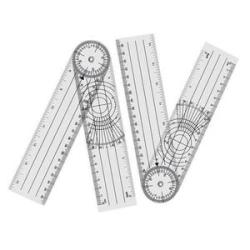 4 Pieces Goniometer Physiotherapy 360 Degree Rotation