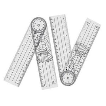 4 Pieces Goniometer Physiotherapy 360 Degree Rotation