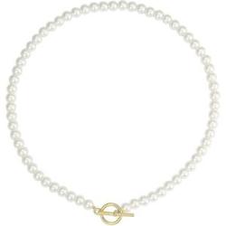 Women`s Vintage Necklace Pearl Beaded Elegant Choker Toggle Clasp Neck Jewelry NO5280