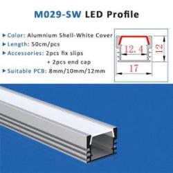 Led Aluminum Profile 50cm V U Shape Silver Flexible Strip Bar Channel With Diffuser Milky Black Pc C
