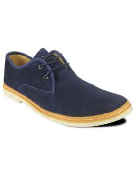 Suede Lace Up Shoes - Blue