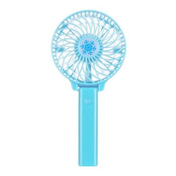 Home-Foldable Handheld Fan USB Rechargeable Mini Fan Cooler For Outdoor Travel Blue
