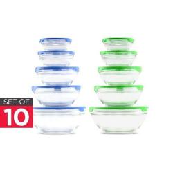 Heat Resistant Glass Storage & Cooking Bowl - 10 Pieces