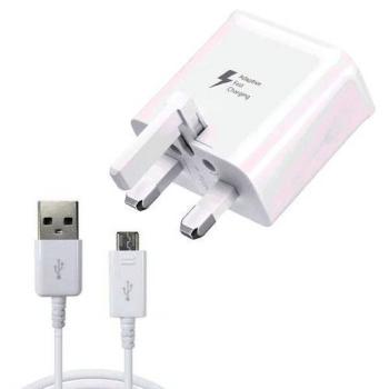 Adaptive Fast Charger + USB Data Cable - White