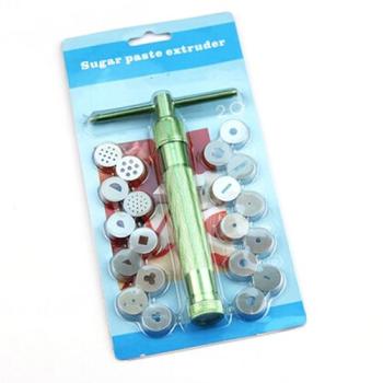 Stainless Steel Sugar Paste Extruder Gun Home DIY Baking Polymer Clay Tools green