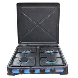 Table Top Gas Cooker - 4 Burner Black
