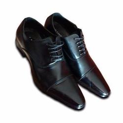 Leather Lace-Up Shoes - Black