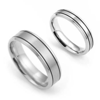 2-Piece Wedding Ring - Silver