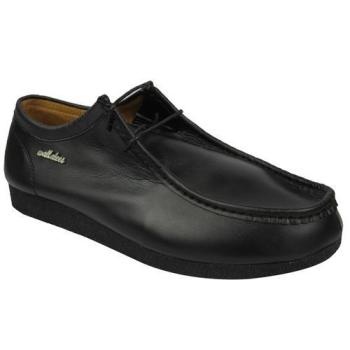Lace-Up Leather Shoes - Black