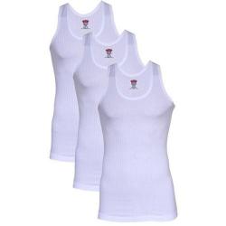 Round Neck Singlet - 3 Pieces - White