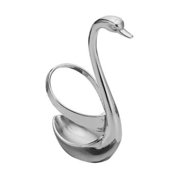 Zinc Alloy Fork Spoon Tableware Set Stand Holder Swan Shaped Kitchen Tools silver color