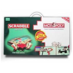 2-in-1 Scrabble + Monopoly Board Game