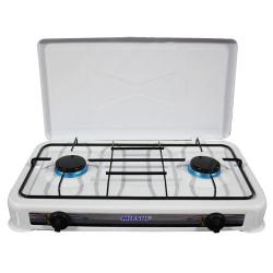 ME002 Table Top Gas Cooker  - 2 Burner White
