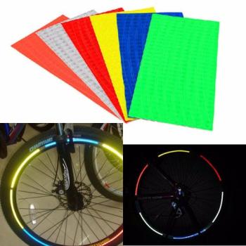 4PCS Motorcycle Car Bike Bicycle Sticker Cycling Wheel Rim Reflective Stickers Decal